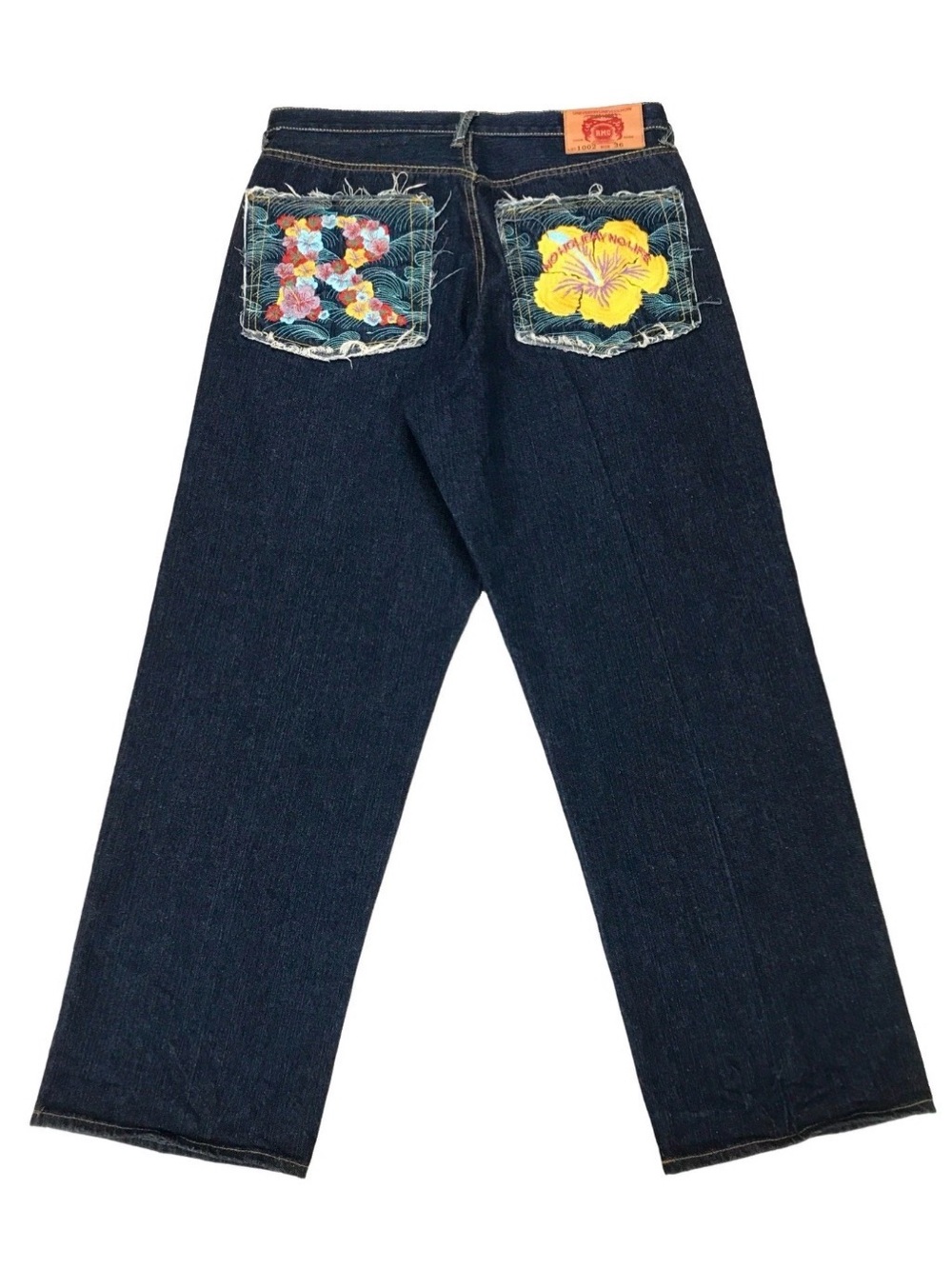 Red Monkey Co Jeans Mens 36 Blue Martin Ksohoh Lot 1002 Embroidered Denim RMC